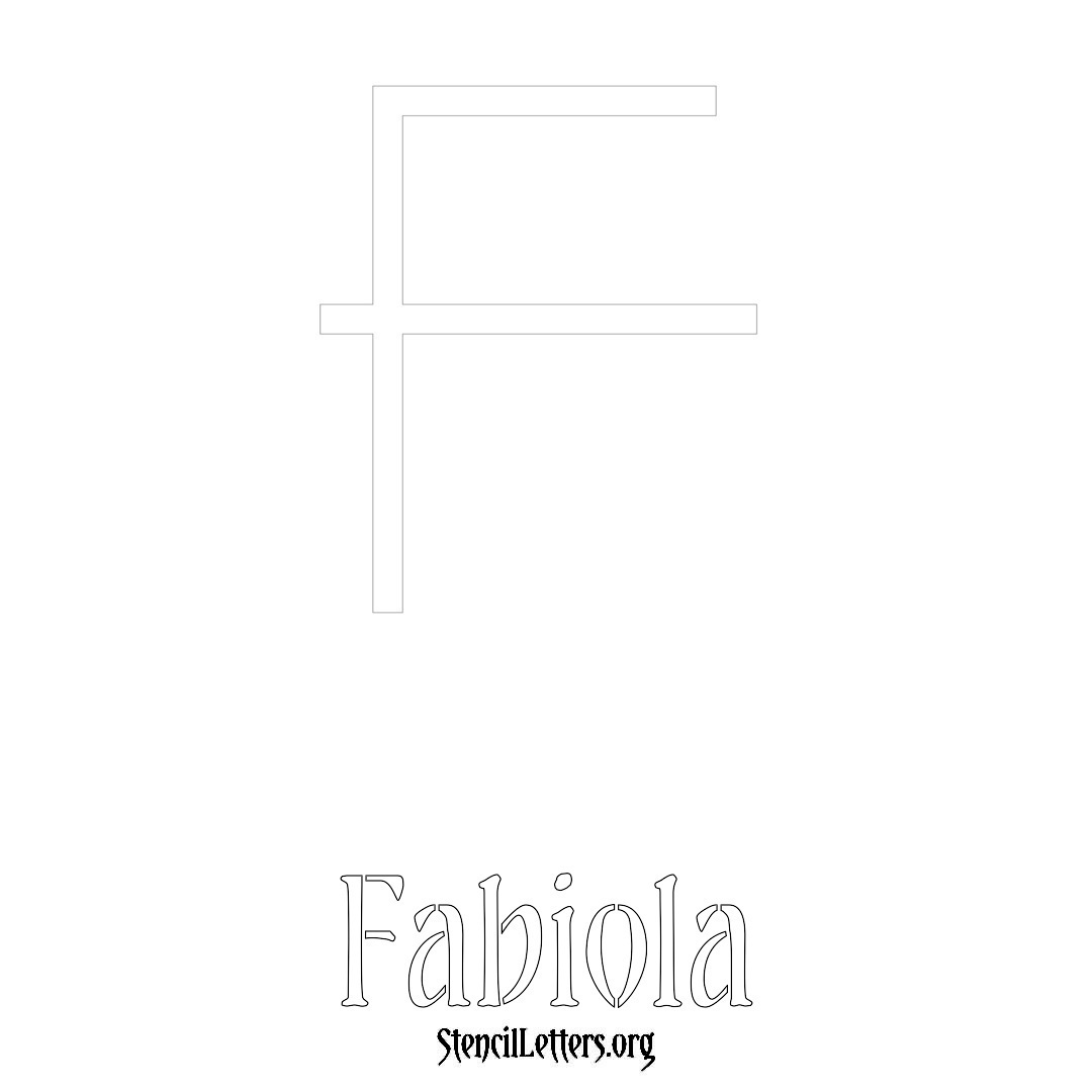 Fabiola printable name initial stencil in Simple Elegant Lettering