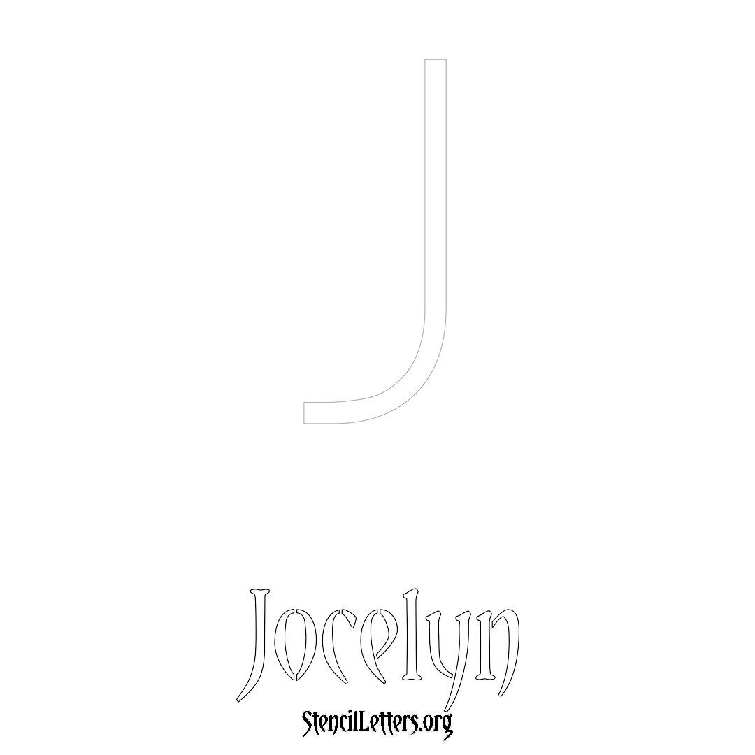 Jocelyn Free Printable Name Stencils with 6 Unique Typography Styles ...