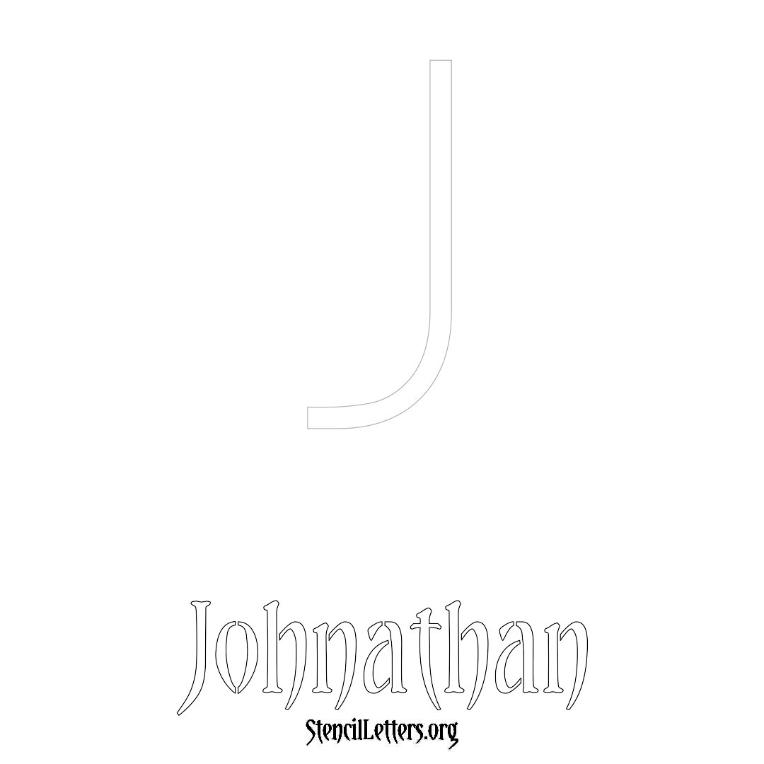 Johnathan Free Printable Name Stencils with 6 Unique Typography Styles ...