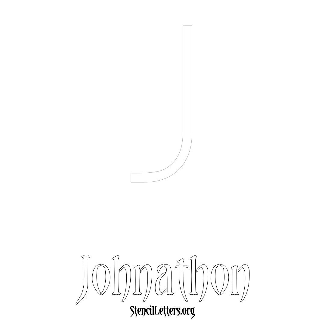 Johnathon Free Printable Name Stencils with 6 Unique Typography Styles ...