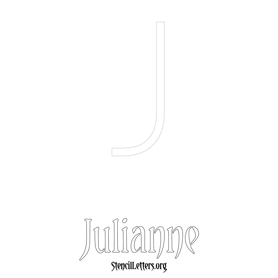 Julianne Free Printable Name Stencils with 6 Unique Typography Styles ...