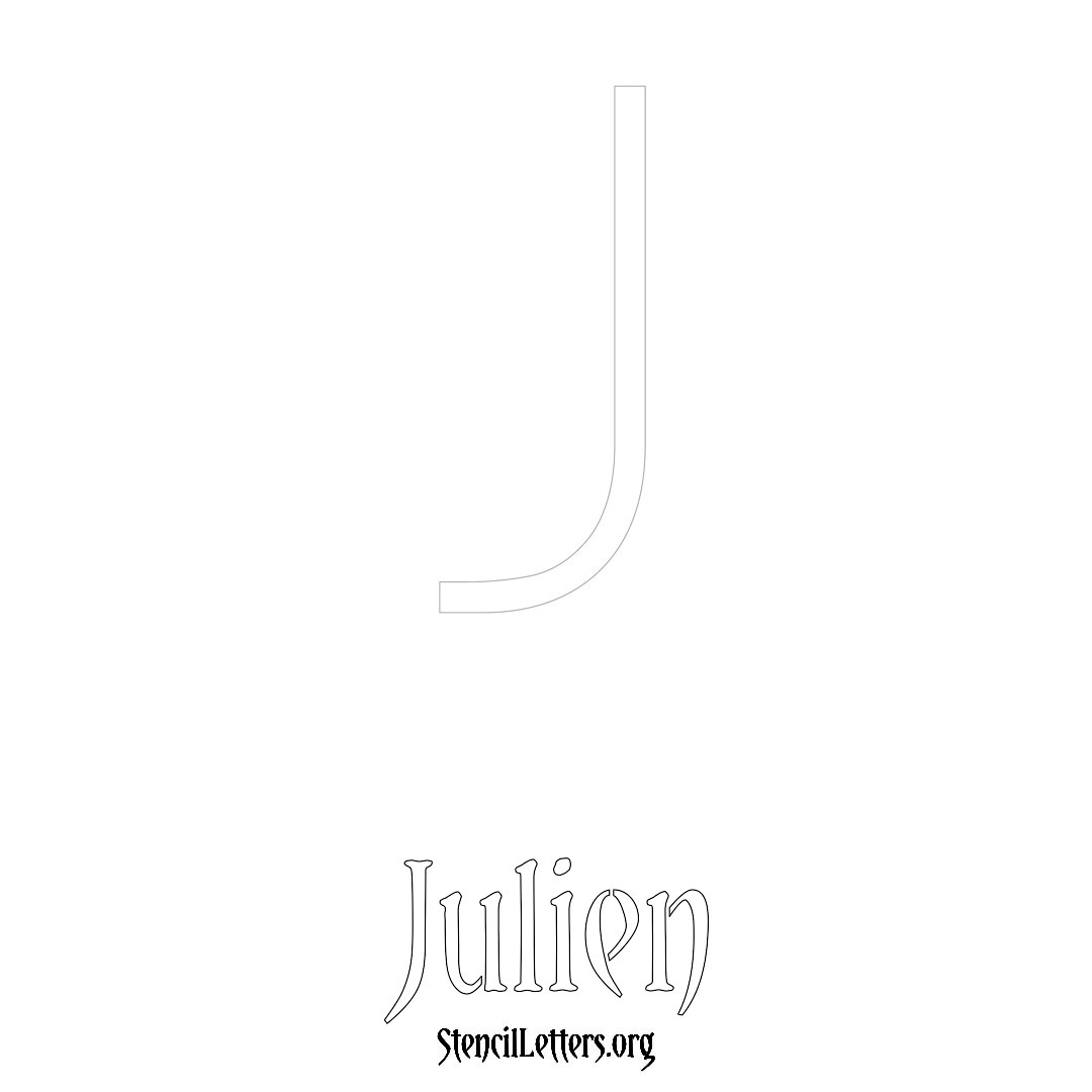 Julien Free Printable Name Stencils with 6 Unique Typography Styles and ...