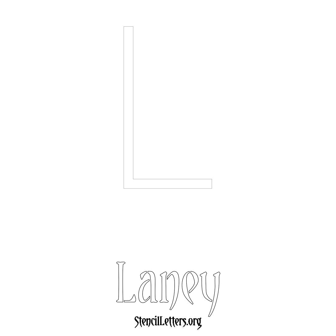 Laney printable name initial stencil in Simple Elegant Lettering