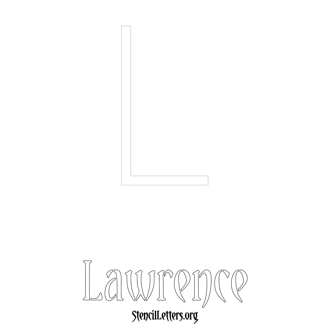 Lawrence printable name initial stencil in Simple Elegant Lettering