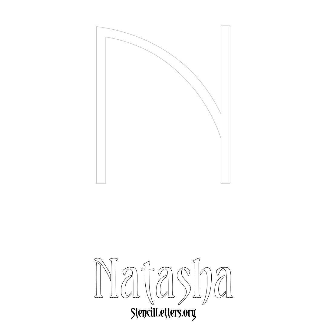 Natasha Free Printable Name Stencils with 6 Unique Typography Styles ...