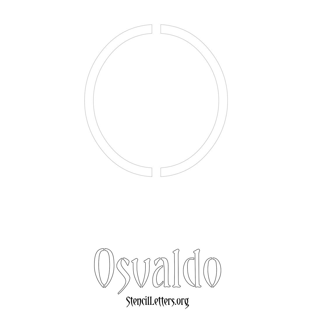 Osvaldo printable name initial stencil in Simple Elegant Lettering