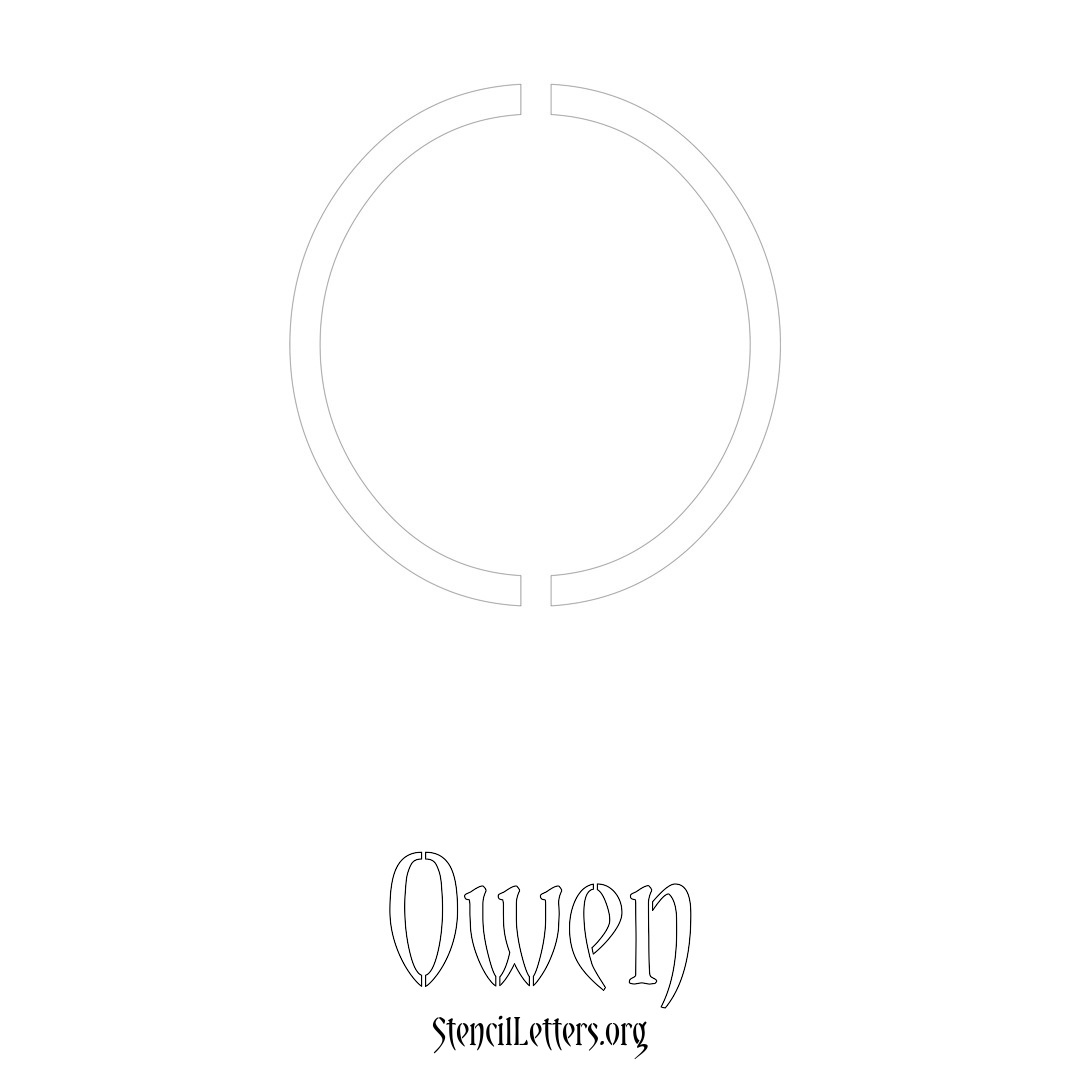 Owen printable name initial stencil in Simple Elegant Lettering