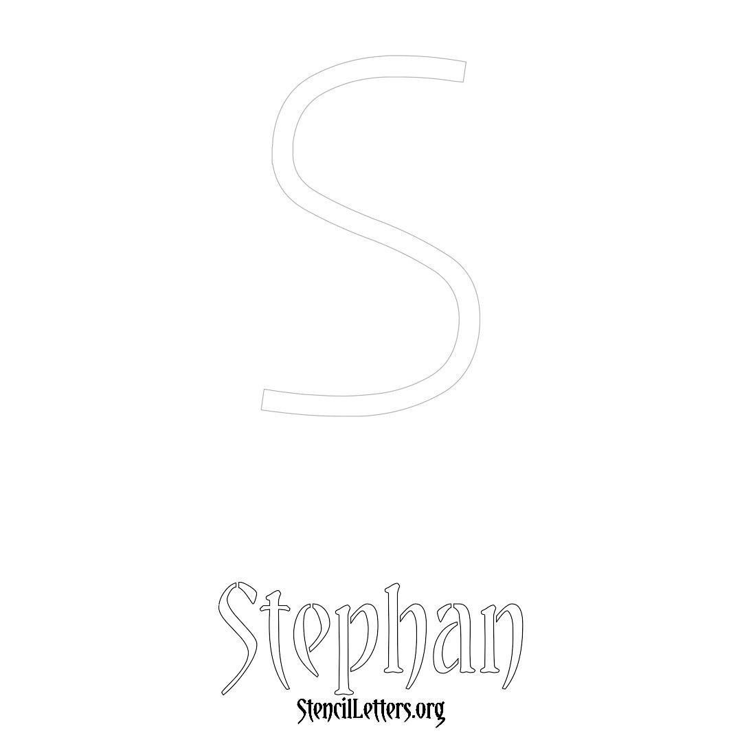 Stephan printable name initial stencil in Simple Elegant Lettering