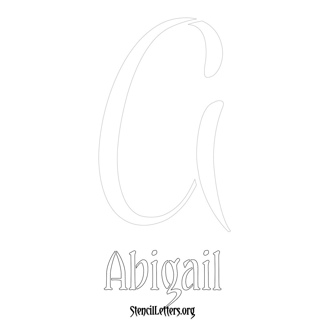 Abigail Free Printable Name Stencils with 6 Unique Typography Styles ...