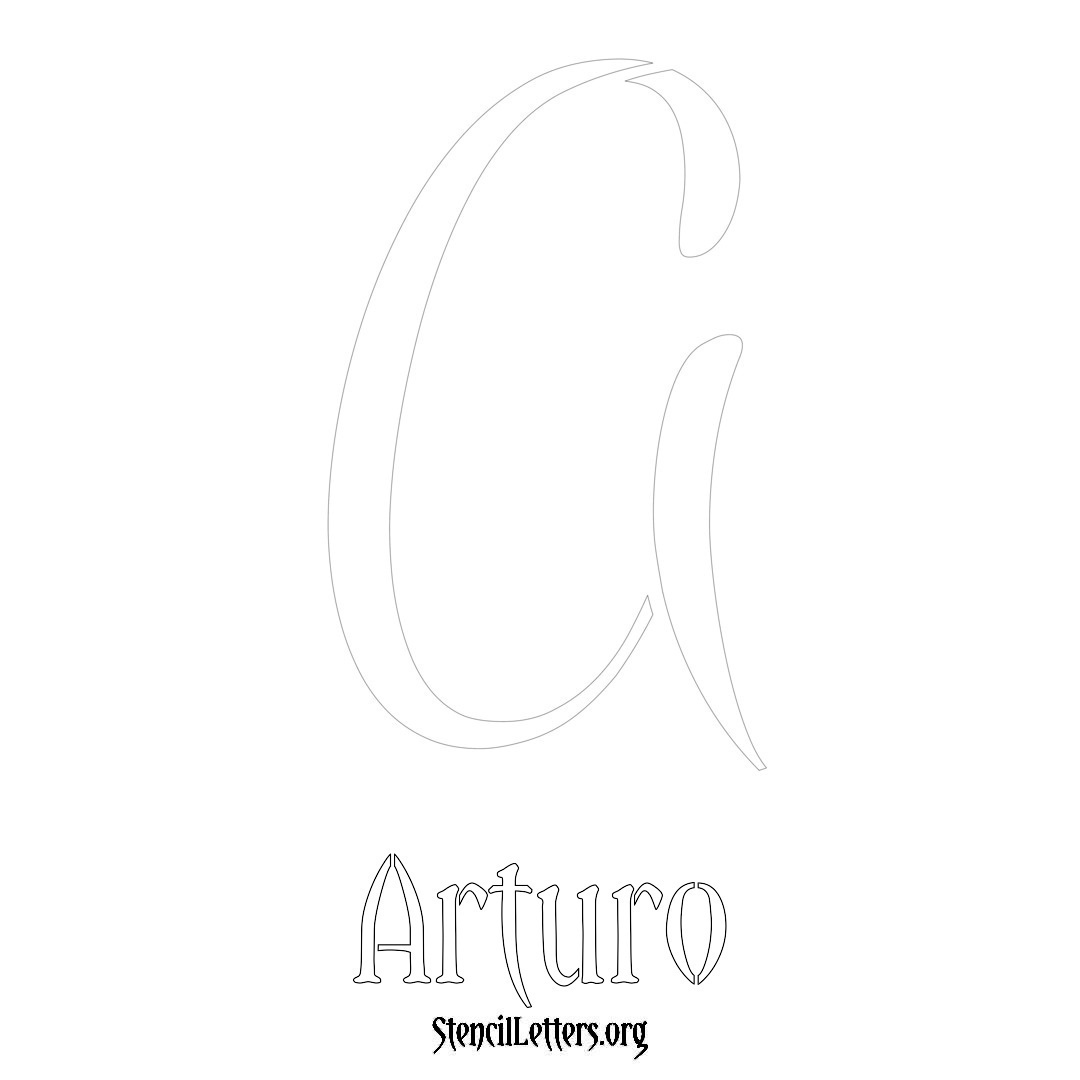 arturo-free-printable-name-stencils-with-6-unique-typography-styles-and