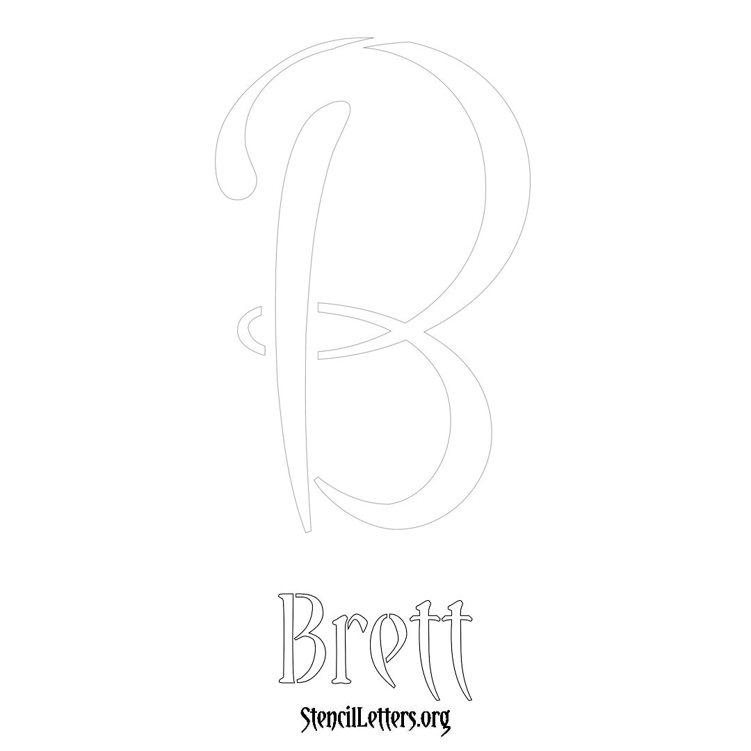 Brett Free Printable Name Stencils with 6 Unique Typography Styles and ...