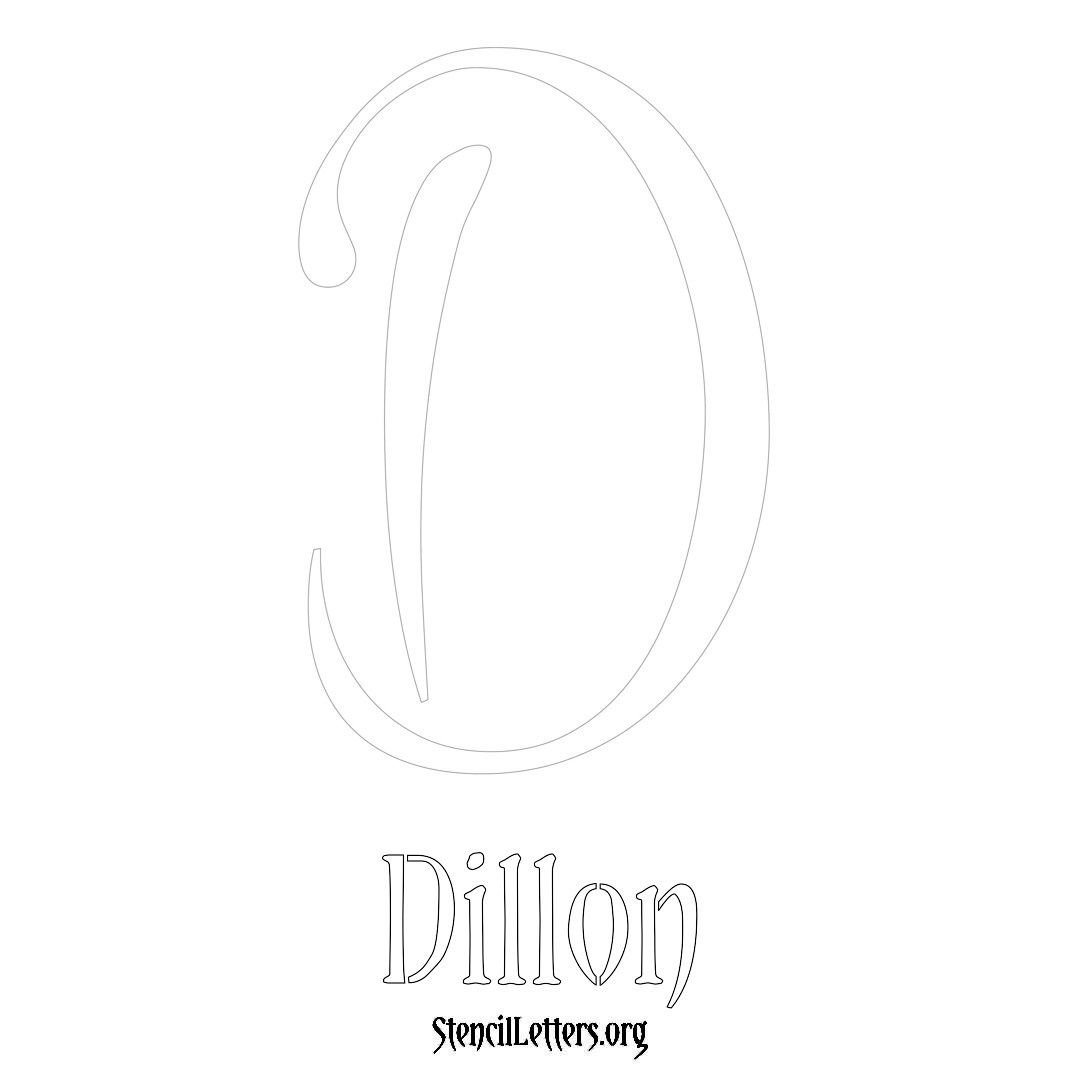 Dillon Free Printable Name Stencils with 6 Unique Typography Styles and ...