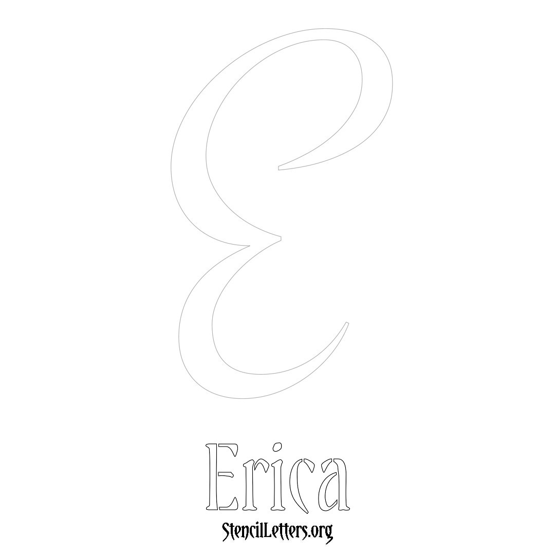 Erica Free Printable Name Stencils with 6 Unique Typography Styles and ...