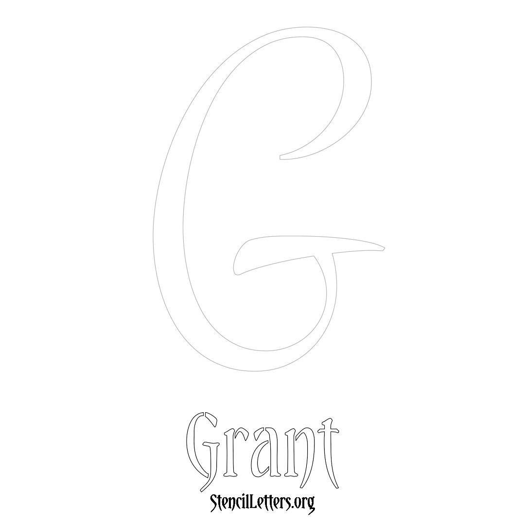 Grant Free Printable Name Stencils with 6 Unique Typography Styles and ...