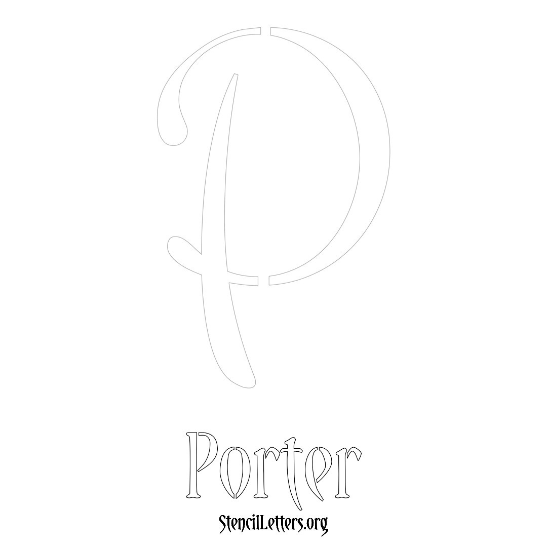 Porter Free Printable Name Stencils with 6 Unique Typography Styles and ...