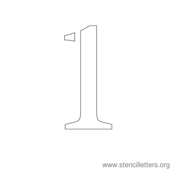 Number Stencils 1-10 - Free to print and Downloadable instantly - Stencil Letters Org