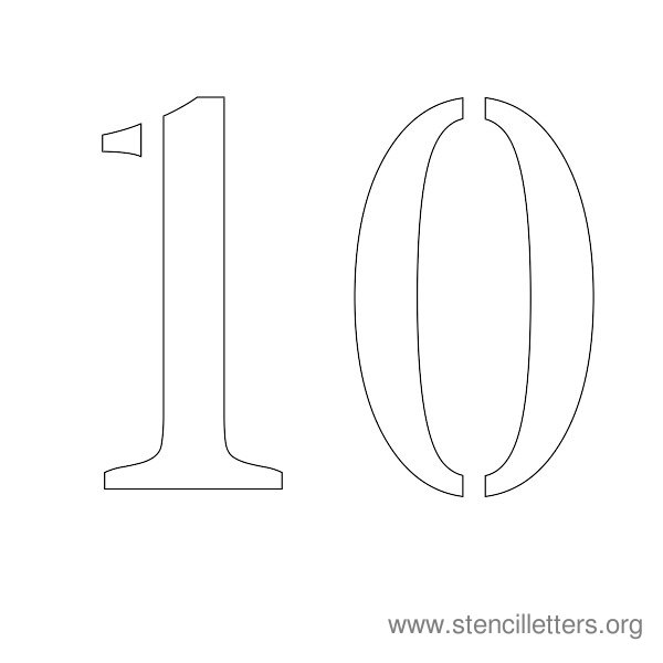 Number Stencil 10