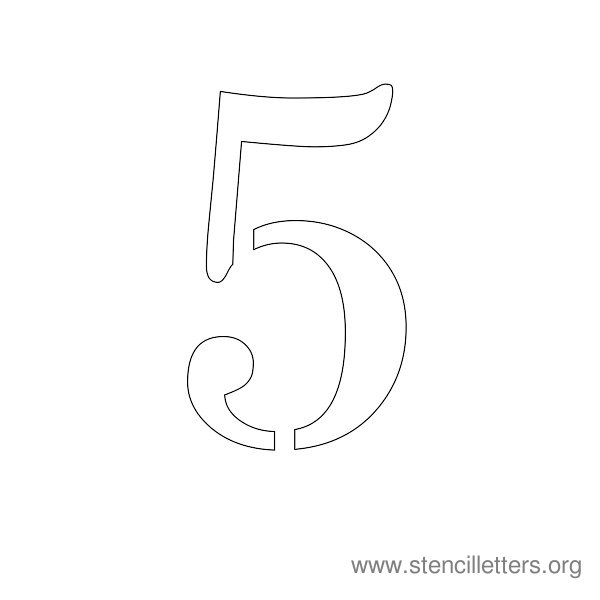Number Stencils 1-10 - Free to print and Downloadable instantly - Stencil Letters Org