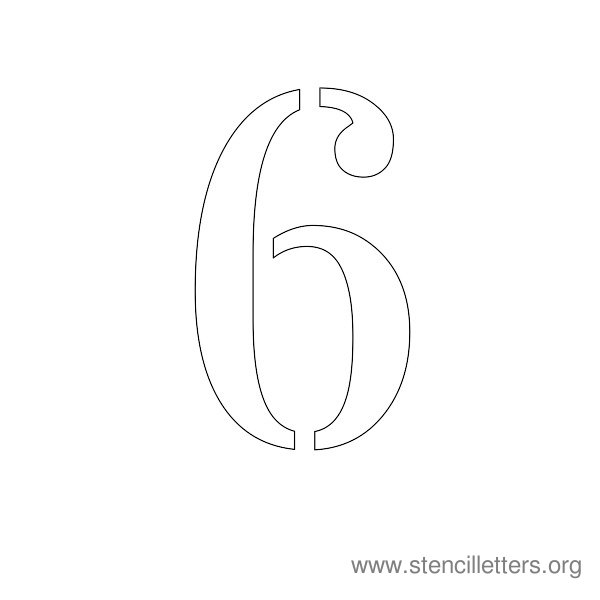 Number Stencil 6