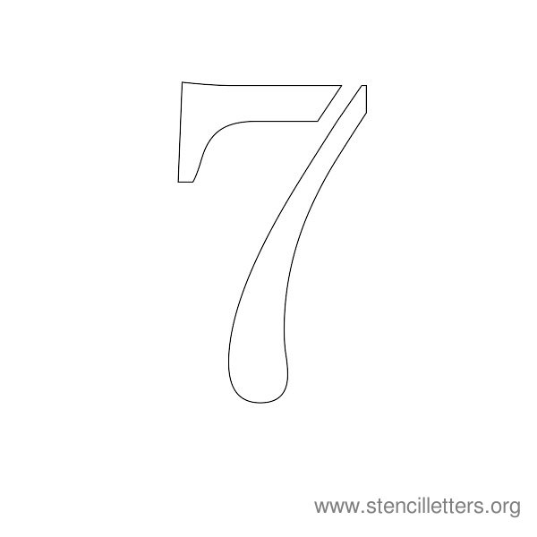 Number Stencil 7