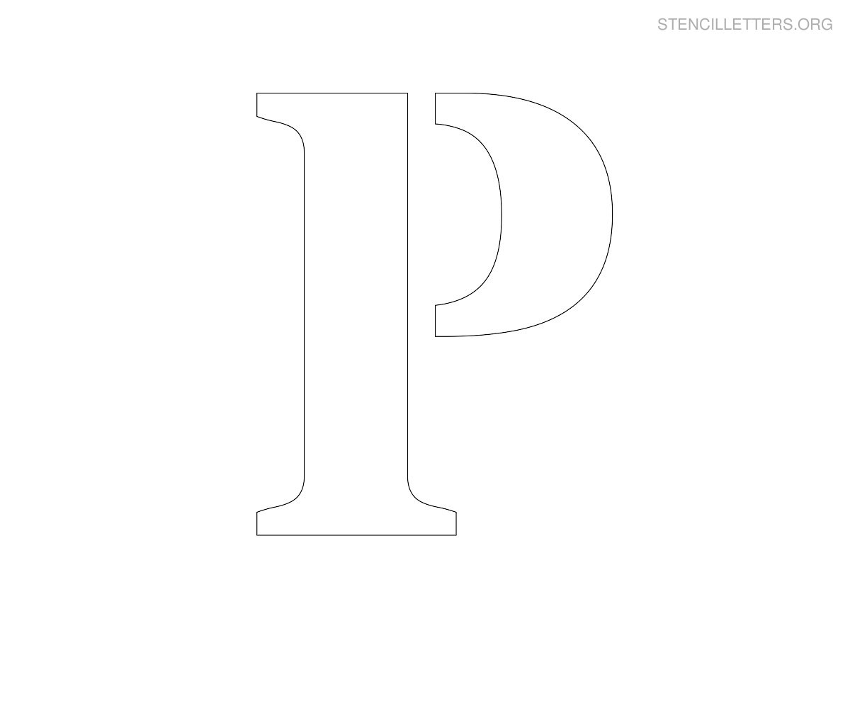 Stencil Letter Large P