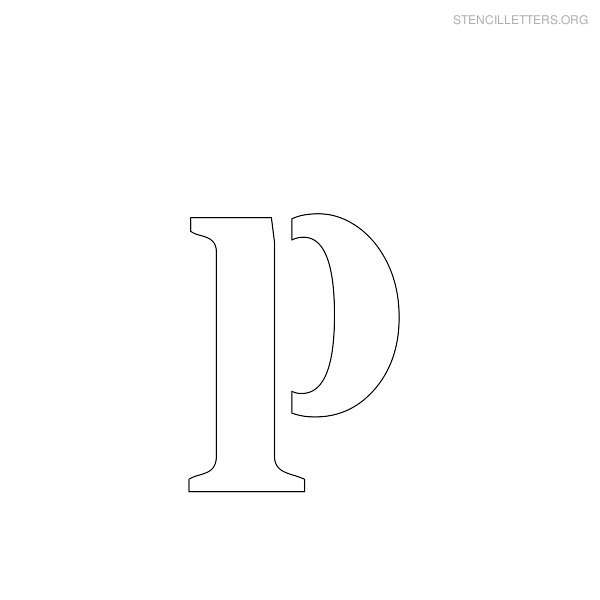 Stencil Letter Lowercase P