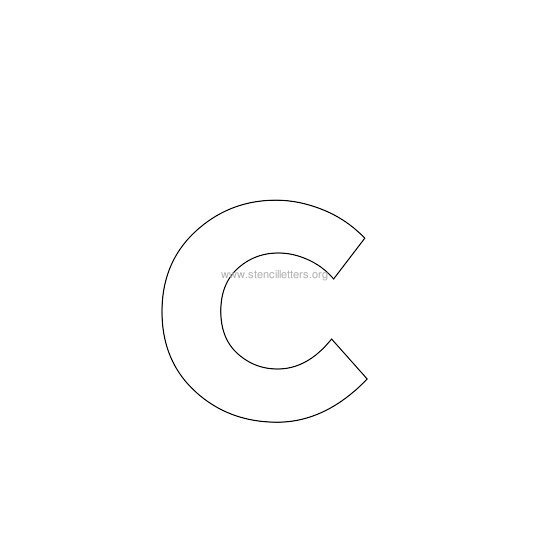bold stencil letter c