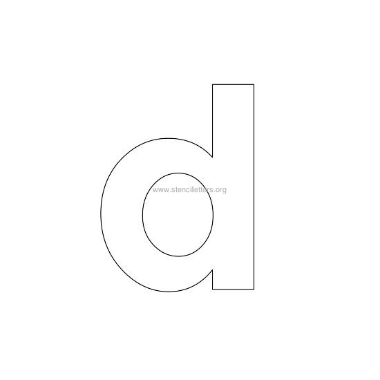 bold stencil letter d