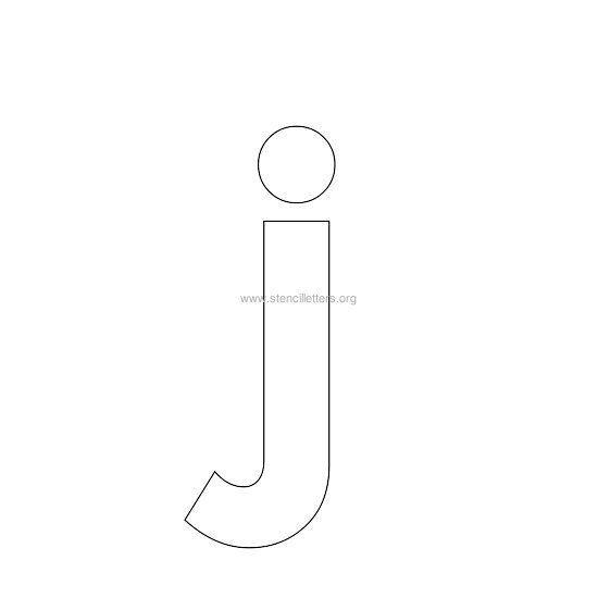 bold stencil letter j