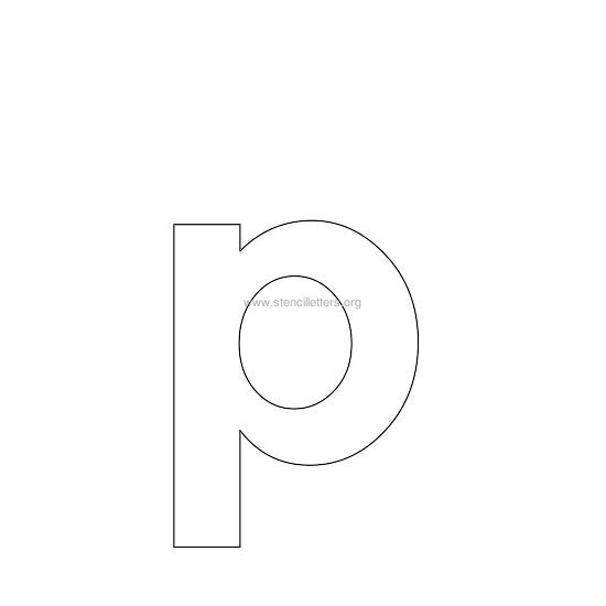 bold stencil letter p