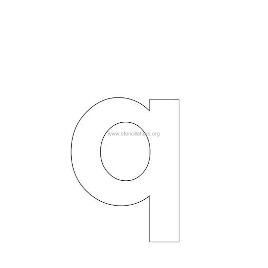 bold stencil letter q