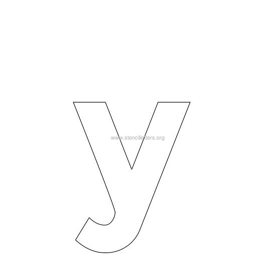 bold stencil letter y