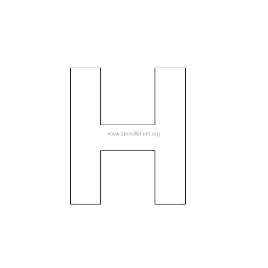 bold stencil letter h