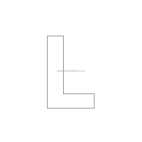 bold stencil letter l