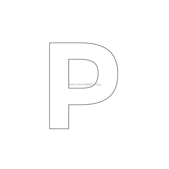 bold stencil letter p