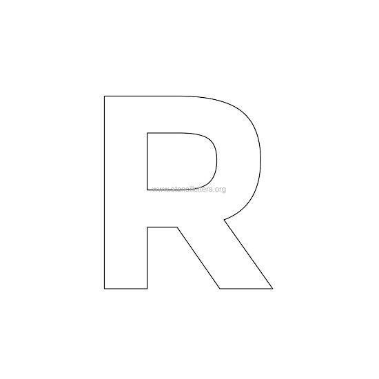 bold stencil letter r
