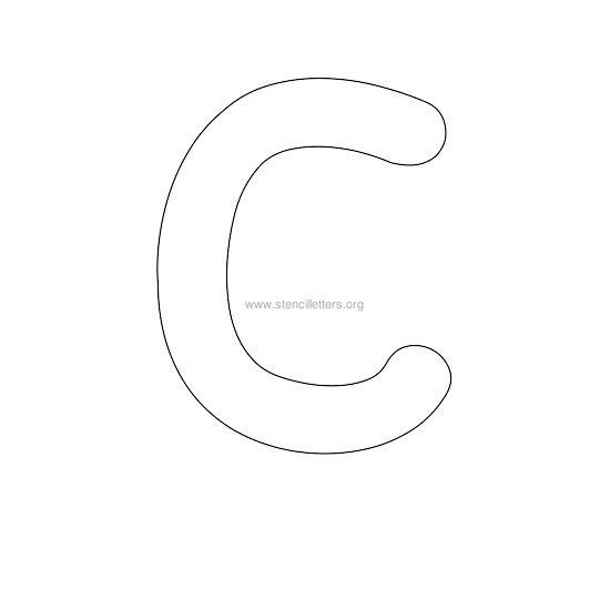 bubble stencil letter c