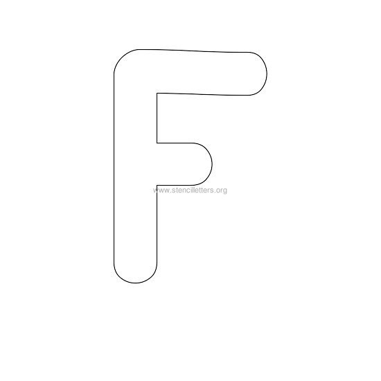 bubble stencil letter f