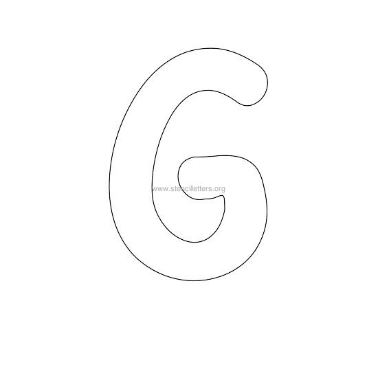 bubble stencil letter g