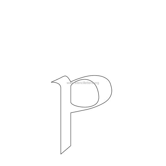 celtic stencil letter p