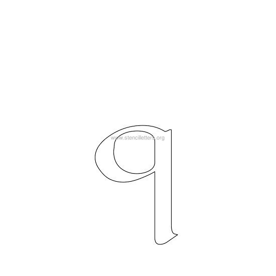celtic stencil letter q