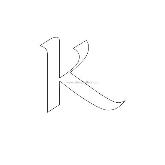 celtic stencil letter k
