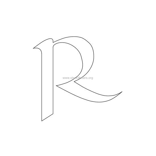 celtic stencil letter r