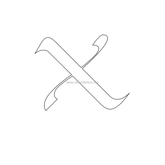 celtic stencil letter x