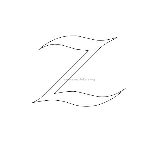 celtic stencil letter z