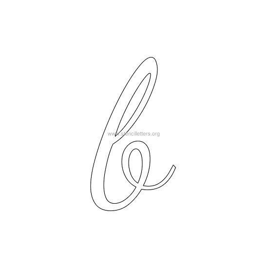 lowercase wedding stencil letter b