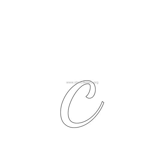 lowercase wedding stencil letter c