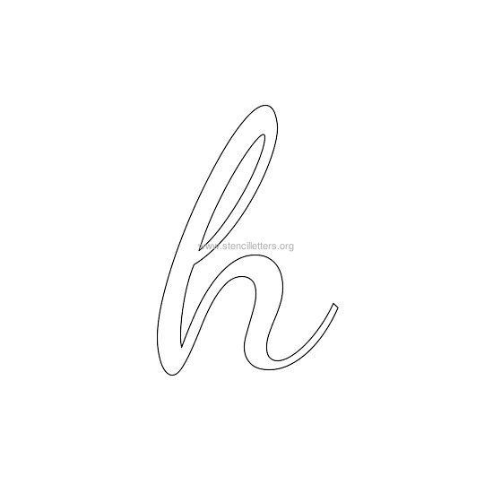 lowercase wedding stencil letter h
