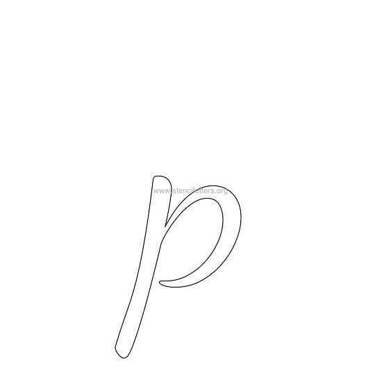 lowercase wedding stencil letter p