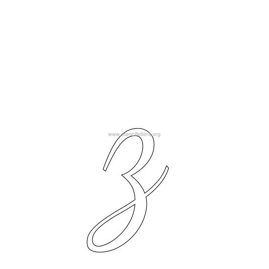 lowercase wedding stencil letter z